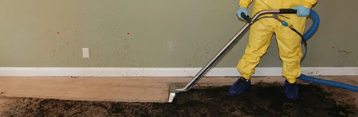 sewage removal service performing deep cleaning and extraction of sewage from an indoor area in Louisville, KY